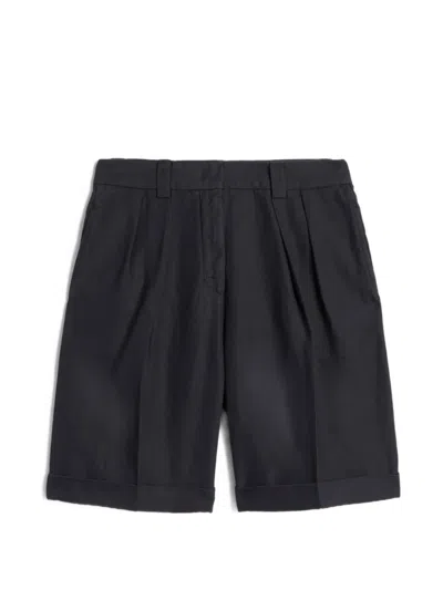 Aspesi Pleated Turn-up-hem Shorts In Black