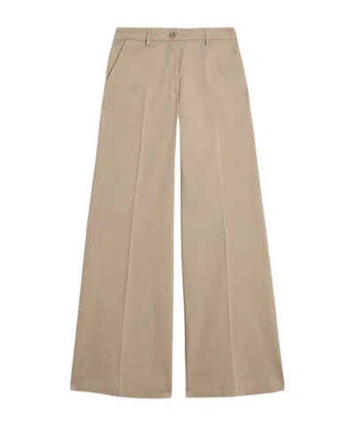 Aspesi Pleated Zipper Casual Pants In Brown