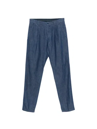 Aspesi Pleated-detail Trousers In Blue