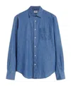Aspesi Pocket Button-up Denim Shirt In Blue