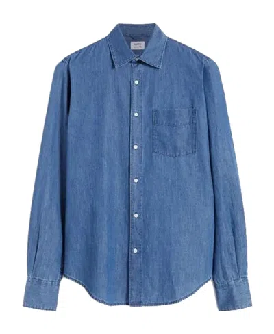 Aspesi Pocket Button-up Denim Shirt In Blue