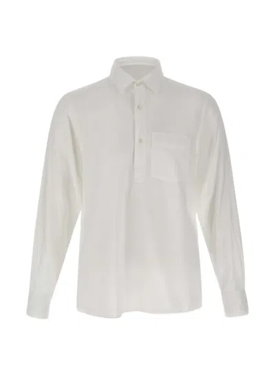 Aspesi Richiusa Shirt Long Sleeve Collar Pocket In Gray