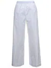 Aspesi Elasticated Straight-leg Trousers In Bianco
