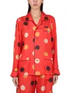 Aspesi Polka Dot Poison Shirt In Orange