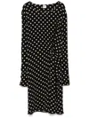 Aspesi Polka-dot Midi Dress In Black