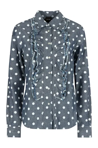 Aspesi Polka-dot Print Cotton Shirt