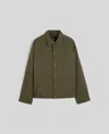 Aspesi Pollard Water-repellent Nylon Shirt In Green