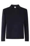 Aspesi Wool-blend Open Collar Sweater In Black