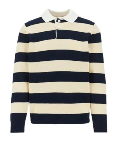 Aspesi Polo Collar Knit Sweater In Multi