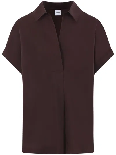 Aspesi Short-sleeved Shirt In Brown