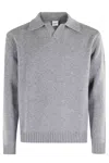 Aspesi Collared Long-slevees Polo Shirt In Gray