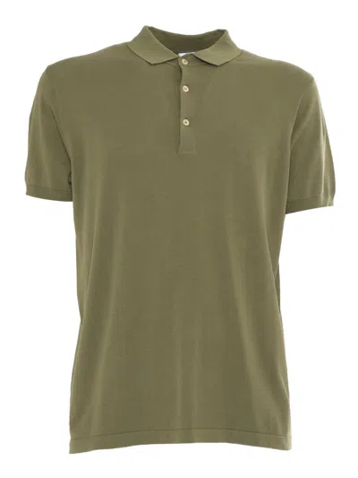 Aspesi Cotton Short-sleeve Polo Shirt In Green