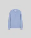 Aspesi Polo In Cotone Con Bottoni In Madreperla - Azzurro In Azzurro