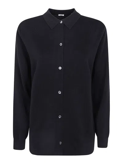 Aspesi Polo Neck Sweater In Black