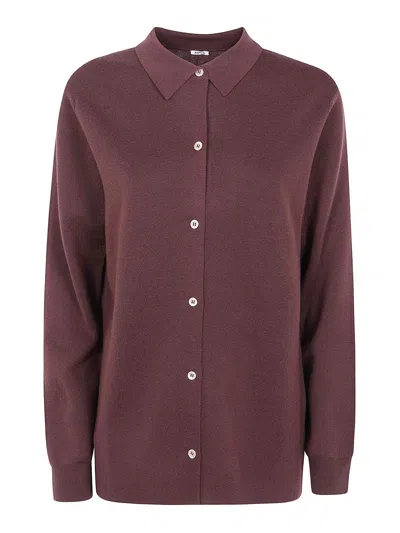 Aspesi Polo Neck Sweater In Brown