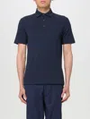 Aspesi Buttoned Short-sleeved Polo Shirt In Blue