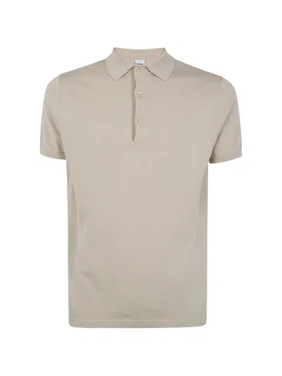 Aspesi Short-sleeved Cotton Jersey Polo Shirt In Neutral