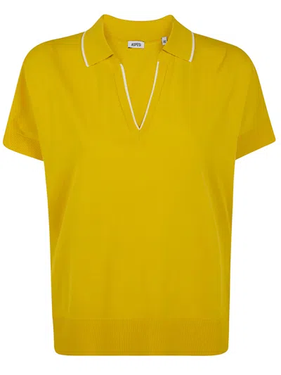 Aspesi Polo Shirt In Yellow