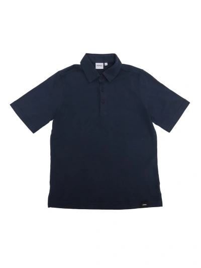 Aspesi Kids' Polo T-shirt In Blue