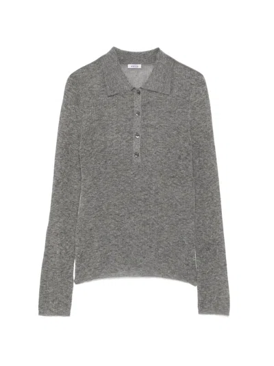 Aspesi Polo-collar Sweater In Gray