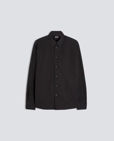 Aspesi Polyester And Nylon Water Repellent Shirt In Black