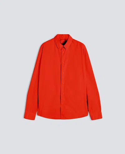 Aspesi Polyester And Nylon Water Repellent Shirt In Orange