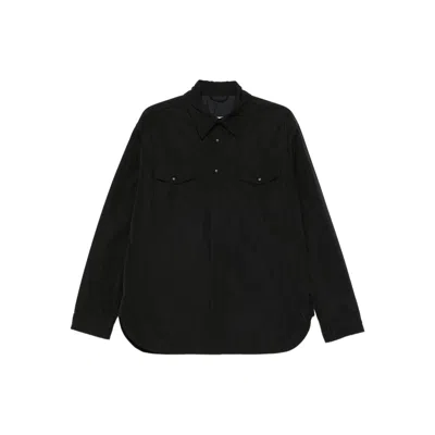 Aspesi Buttoned Flap-pocket Shirt Jacket In Black