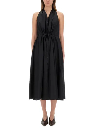 Aspesi Poplin Cotton Dress In Black