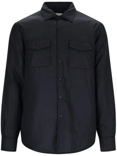 Aspesi Press-stud Fastening Shirt In Black