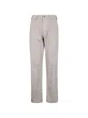 Aspesi "press" Trousers In Silver