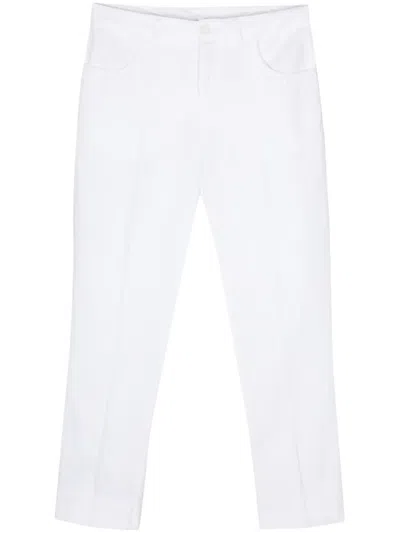 Aspesi Pressed-crease Tapered Trousers In White