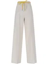 Aspesi Cotton Gabardine Wide Leg Pants In Neutrals