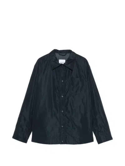 Aspesi Press-stud Chest-pocket Jacket In Blue