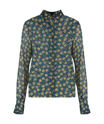 ASPESI ASPESI FLORAL LONG-SLEEVE SHIRT