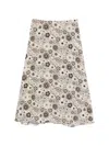 Aspesi Printed Midi Skirt In Multi