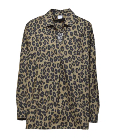 ASPESI ASPESI LEOPARD PRINTED LONG SLEEVED SHIRT