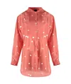 Aspesi Silk Shirt With Polka Dot Pattern In Coral