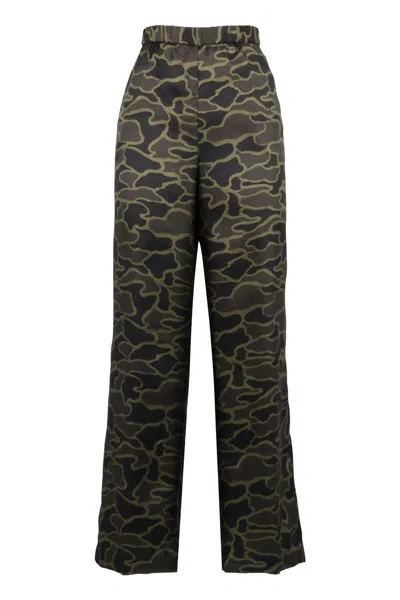 ASPESI PRINTED SILK PANTS