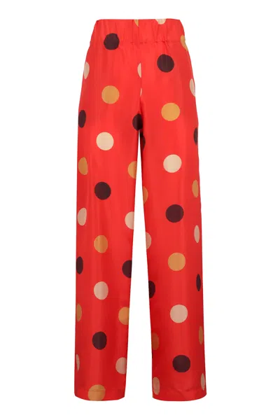 ASPESI PRINTED SILK PANTS