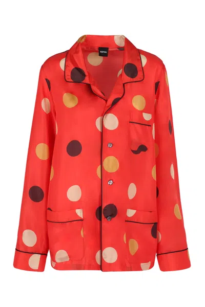 ASPESI PRINTED SILK SHIRT
