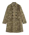 Aspesi Printed Twill Wool Coat In Multi