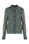 Aspesi Floral Print Long Sleeve Shirt In Multi
