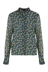 Aspesi Floral Print Long Sleeve Shirt In Multi