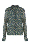Aspesi Floral Print Long Sleeve Shirt In Multi