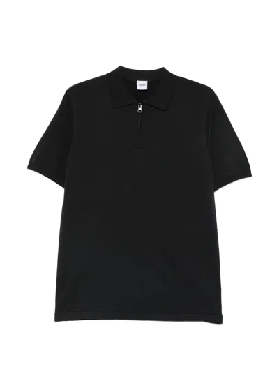 Aspesi Quarter-zip Polo Shirt In Blue