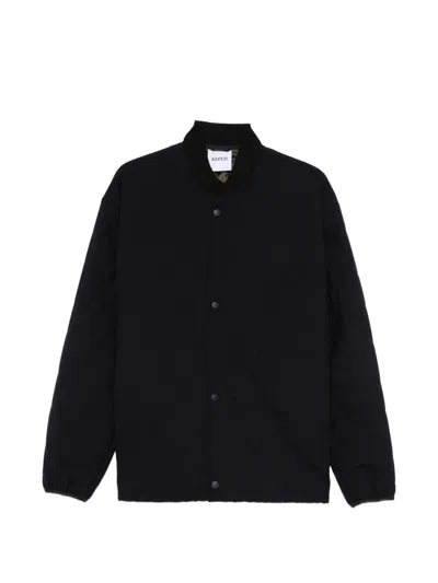 Aspesi Quilted Chest-pocket Jacket In Black