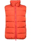 Aspesi Quilted Down Gilet In Orange