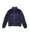 Aspesi Blue Wool And Nylon Mixed Elric Down Jacket In Black