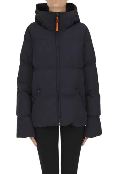 Aspesi Quilted Down Jacket In Blue
