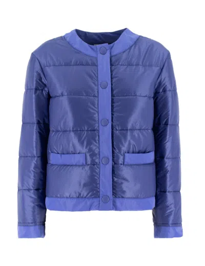 Aspesi Quilted Lavender Jacket With Snap Button Closure In Purple